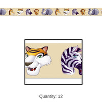 12 Pack Bulk Jungle Animals Party Tape