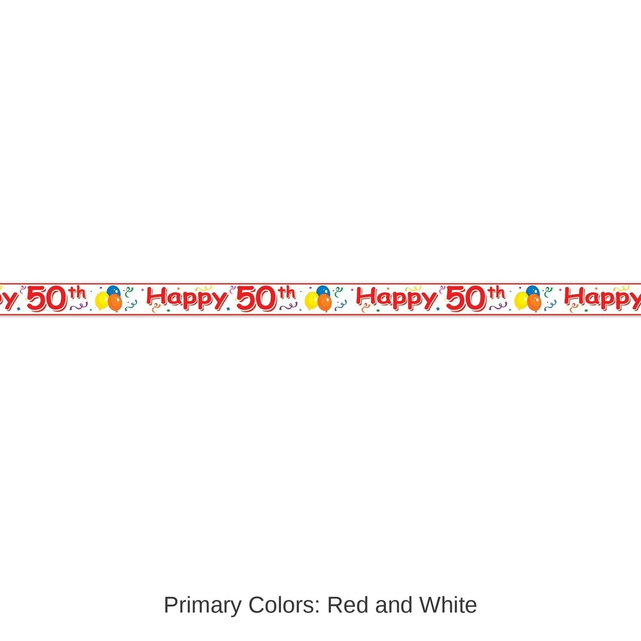 12 Pack Bulk Happy 50th Birthday Party Tape 20 ft Roll