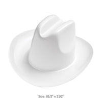 36 Pack Bulk White Miniature Plastic Cowboy Hats