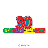 24 Pack Bulk Look Who's 30 Headband