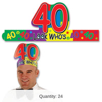 24 Pack Bulk Look Who's 40 Headband