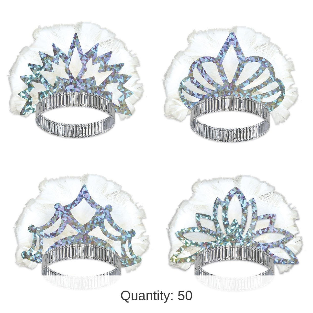 50 Pack Bulk Prismatic Tiara