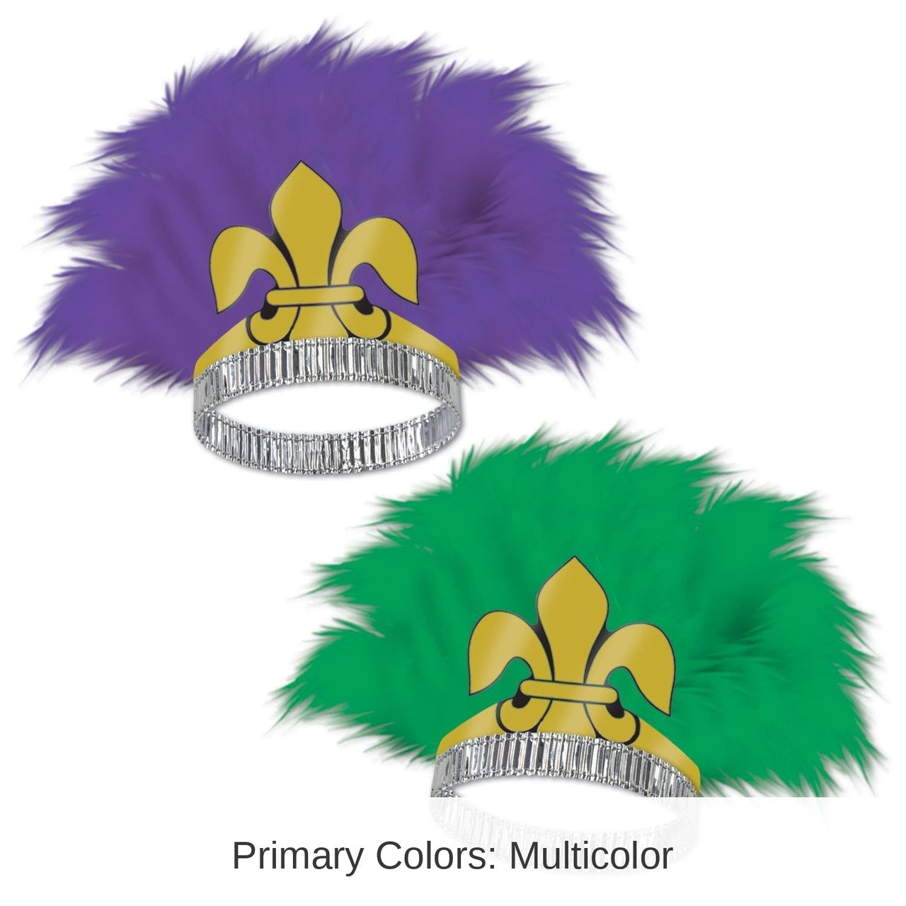 25 Pack Beistle Mardi Gras Fleur De Lis Tiara