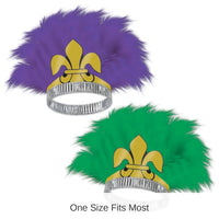 25 Pack Beistle Mardi Gras Fleur De Lis Tiara