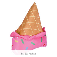12 Pack Bulk Plush Ice Cream Cone Hat Fun & Whimsical Novelty