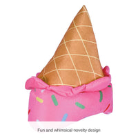 12 Pack Bulk Plush Ice Cream Cone Hat Fun & Whimsical Novelty