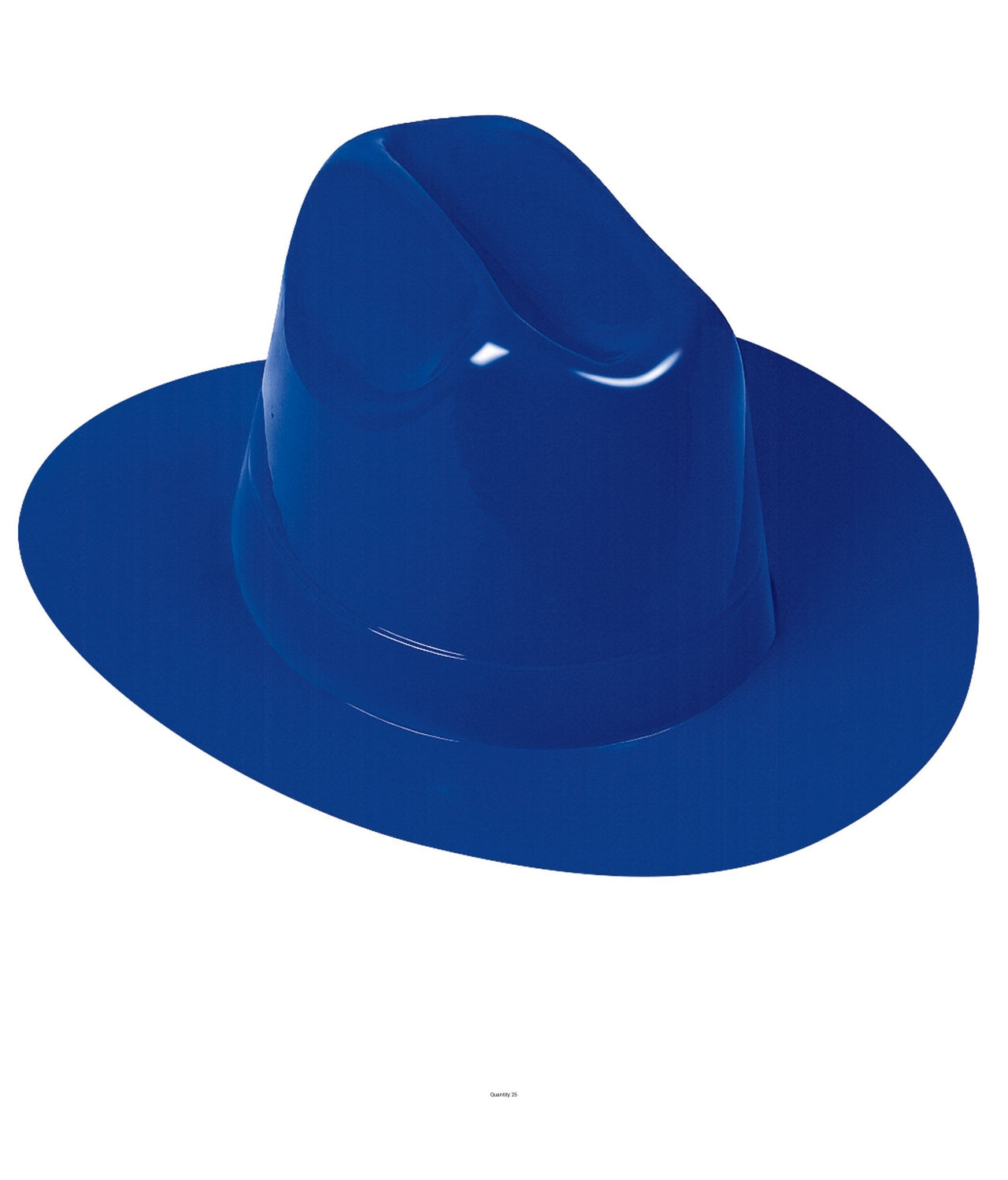 25 Pack Bulk Blue Plastic Cowboy Hat One Size Fits Most