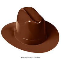 25 Pack Bulk Brown Plastic Cowboy Hat One Size Fits Most Western Style