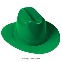 25 Pack Bulk Green Plastic Cowboy Hat One Size Fits Most