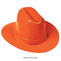 25 Pack Bulk Orange Plastic Cowboy Hat One Size Fits Most