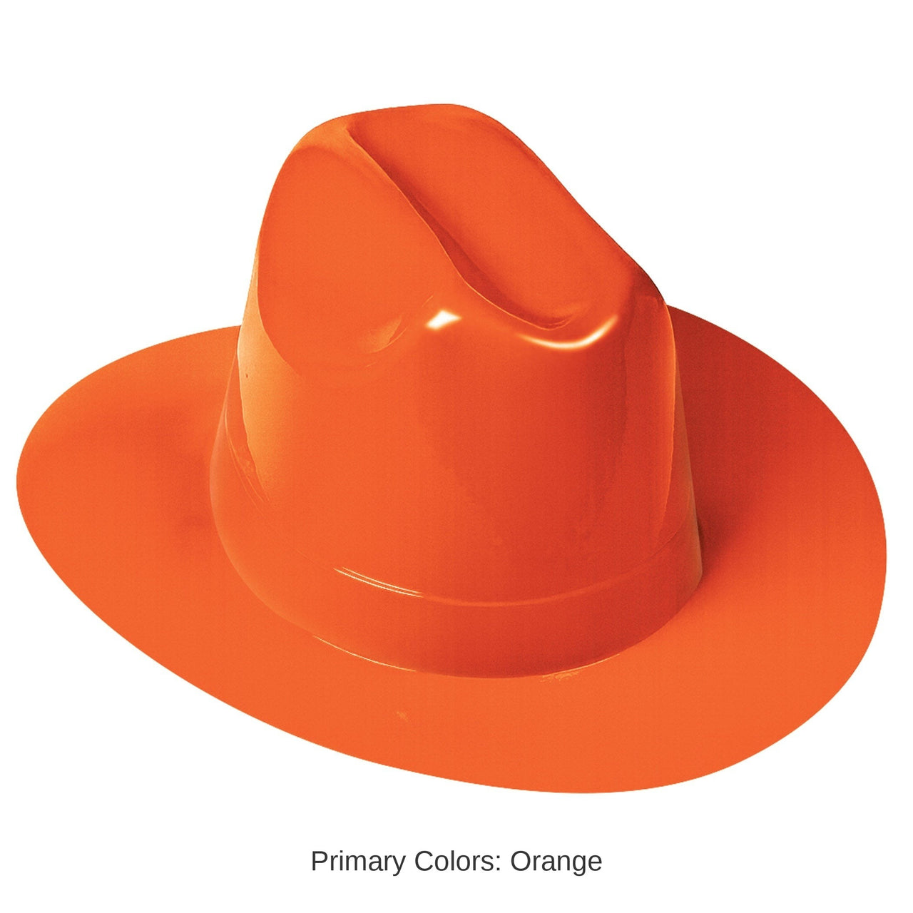25 Pack Bulk Orange Plastic Cowboy Hat One Size Fits Most