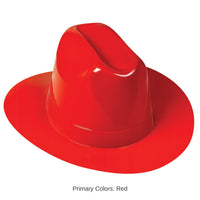 25 Pack Bulk Red Plastic Cowboy Hat One Size Fits Most