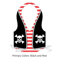 48 Pack Bulk Plastic Pirate Party Vest