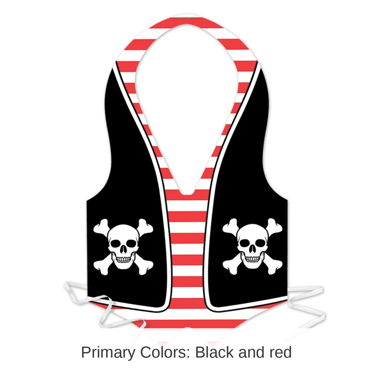 24 Pack Bulk Packaged Plastic Pirate Vest