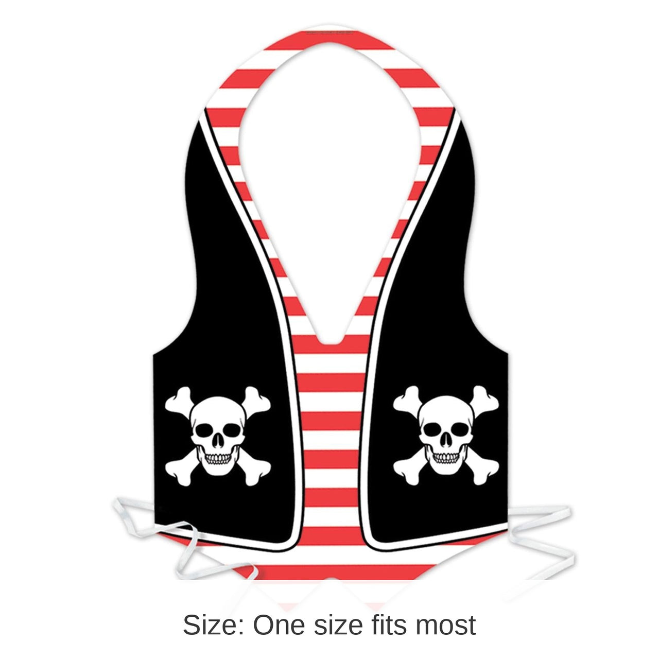 24 Pack Bulk Packaged Plastic Pirate Vest