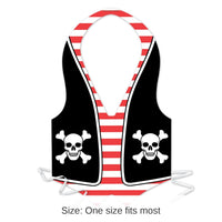 24 Pack Bulk Packaged Plastic Pirate Vest