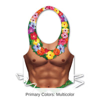 24 Pack Bulk Luau Party Packaged Plastic Hula Hunk Vest
