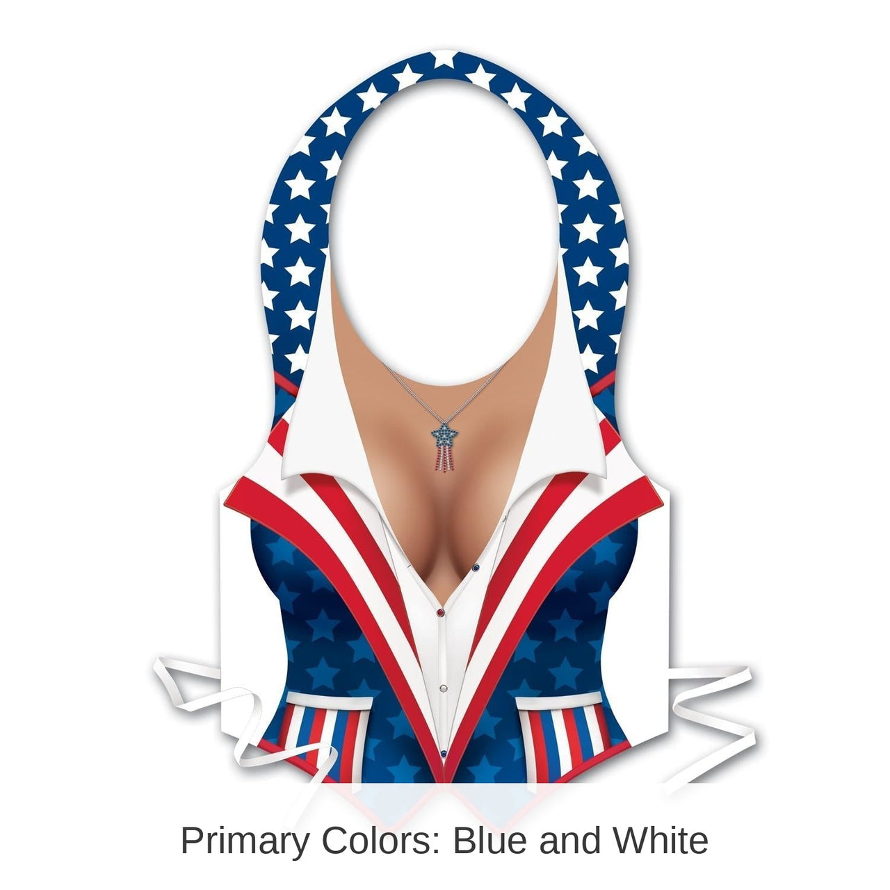 48 Pack Bulk Plastic Female Patriotic Vest