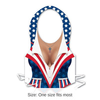48 Pack Bulk Plastic Female Patriotic Vest