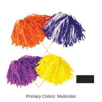 144 Pack Bulk Black Tissue Pom Pom 320 Strand - Fire Resistant