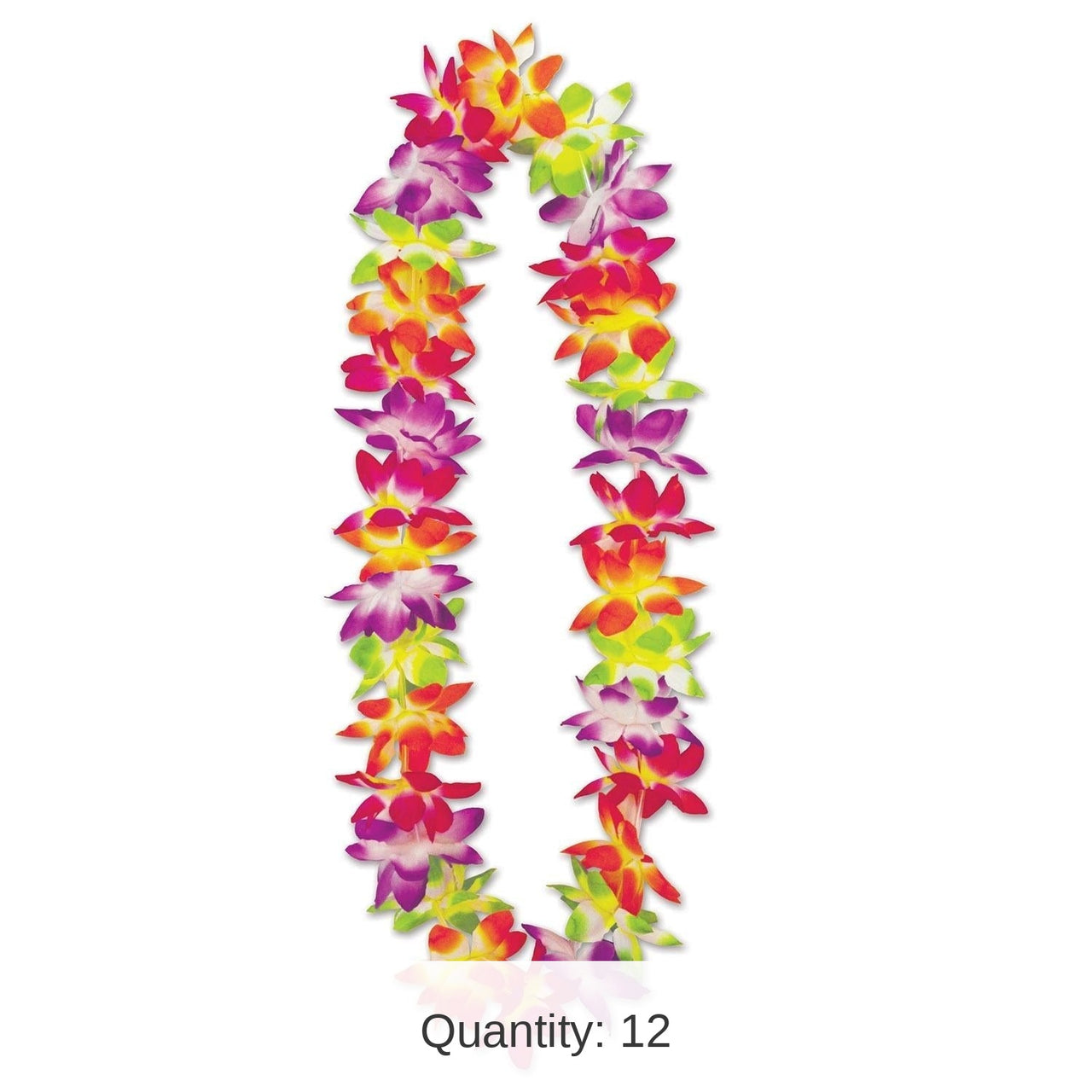 12 Pack Bulk Luau Party Maui Floral Lei