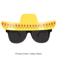 6 Pack Bulk Fiesta Sombrero Glasses