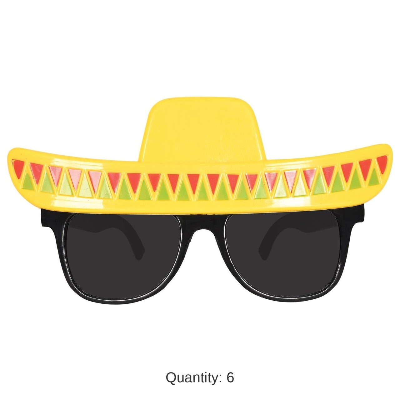 6 Pack Bulk Fiesta Sombrero Glasses