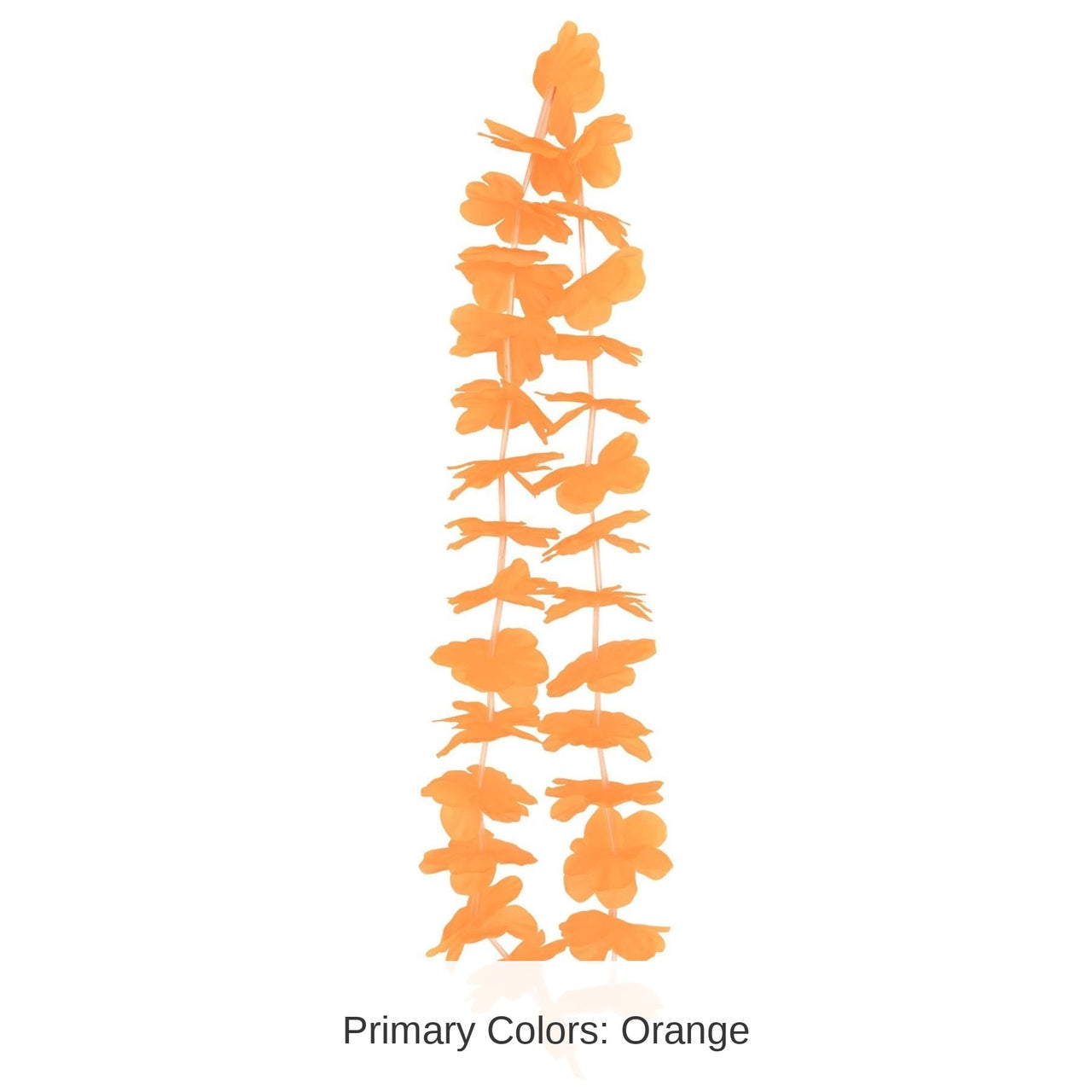 12 Pack Bulk Luau Party Orange Hawaiian Lei