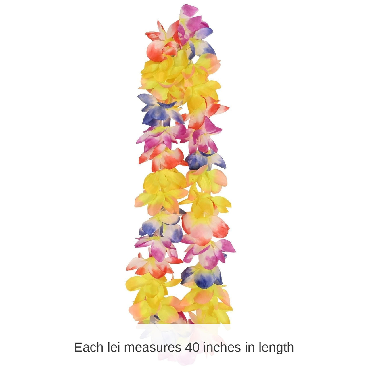 12 Pack Bulk Luau Party Sunrise Hawaiian Lei