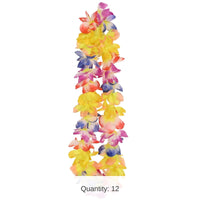 12 Pack Bulk Luau Party Sunrise Hawaiian Lei