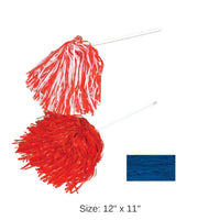 144 Pack Bulk Cheer Blue Poly Pom Poms 512 Strand