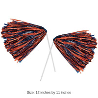 48 Pack Bulk Packaged Pom Poms blue/orange