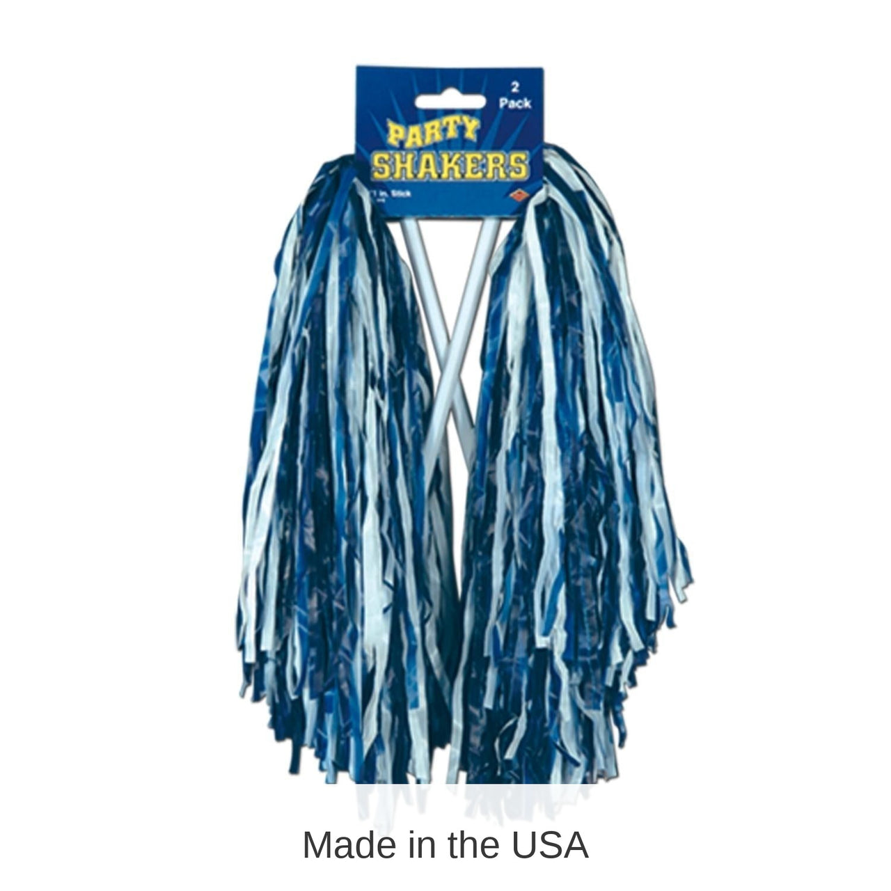 48 Pack Bulk Packaged Pom Poms blue/white