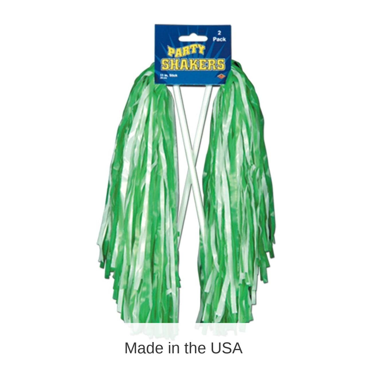 48 Pack Bulk Packaged Pom Poms green/white