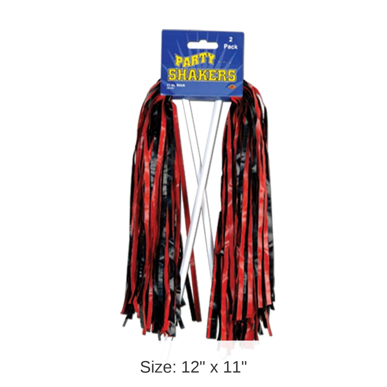 48 Pack Bulk Packaged Pom Poms red/black