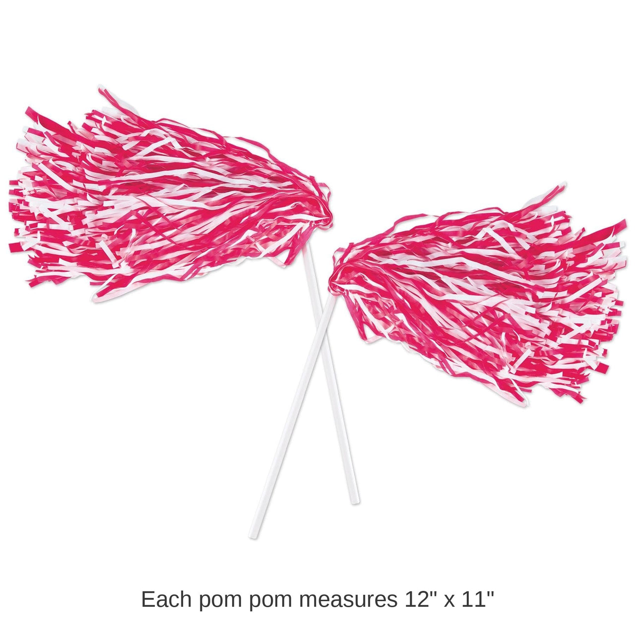 48 Pack Bulk Packaged Pom Poms red/white