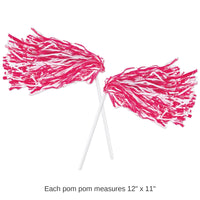 48 Pack Bulk Packaged Pom Poms red/white