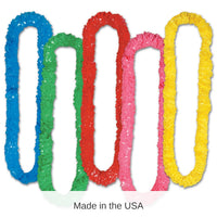 144 Pack Bulk Luau Party Soft-Twist Poly Leis, asst colors