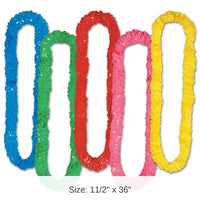 144 Pack Bulk Luau Party Soft-Twist Poly Leis, asst colors
