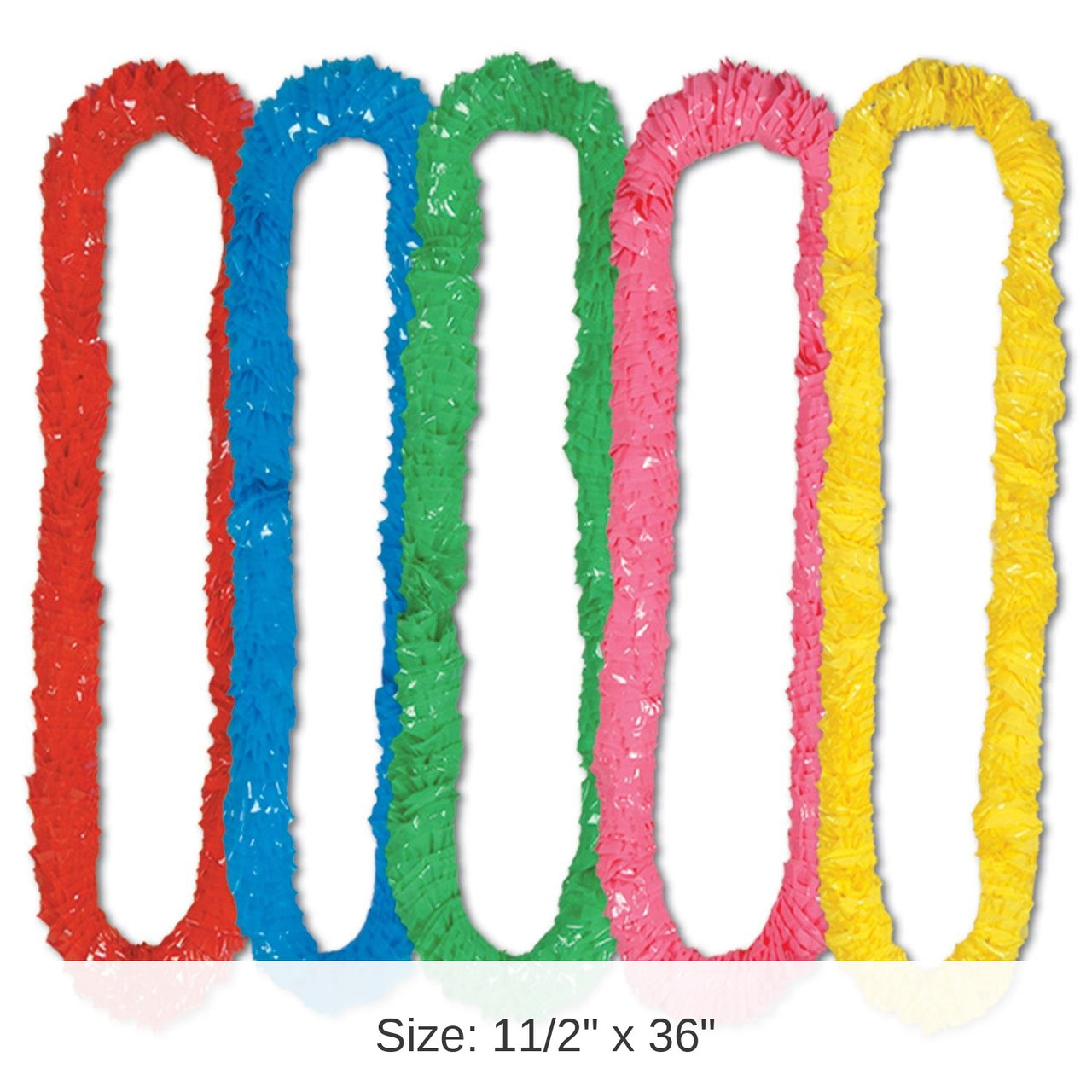 288 Pack Bulk Luau Party Soft-Twist Poly Leis asst colors