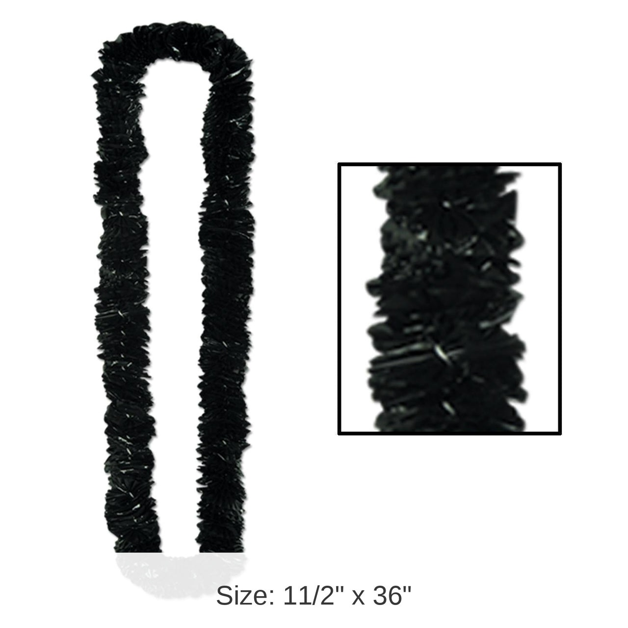 144 Pack Bulk Soft-Twist Poly Lei - black