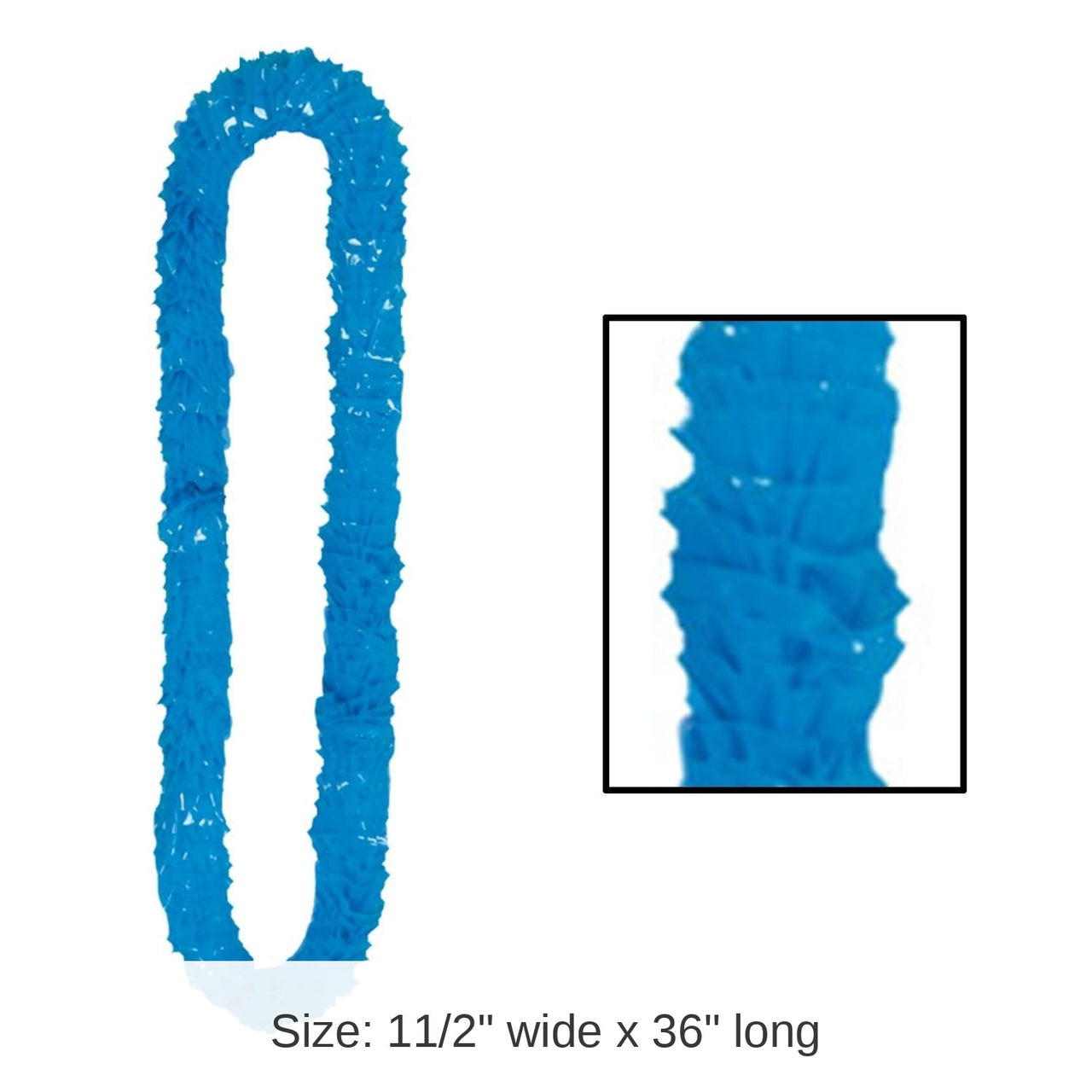 144 Pack Bulk Luau Party Soft-Twist Poly Leis - blue