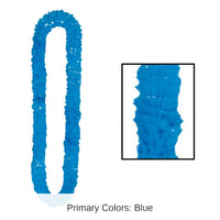 144 Pack Bulk Luau Party Soft-Twist Poly Leis - blue
