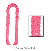 144 Pack Bulk Luau Party Soft-Twist Poly Leis - pink