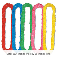 144 Pack Bulk Luau Party Soft-Twist Poly Leis, Asst colors