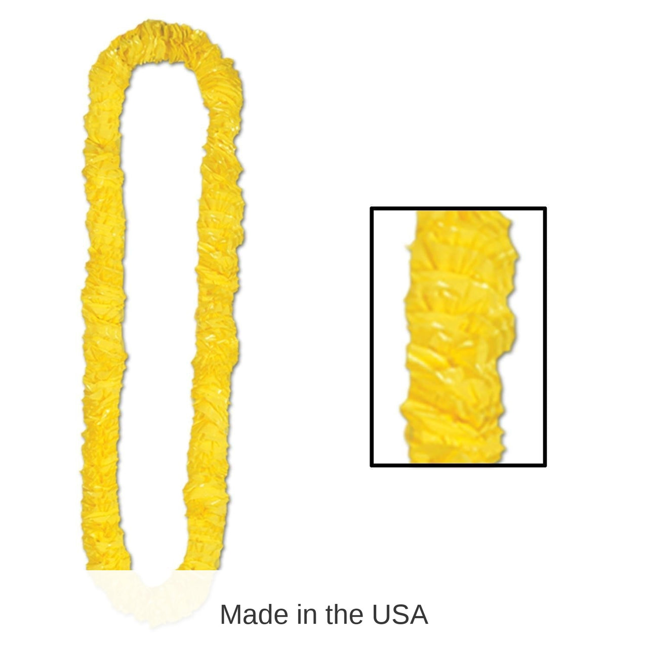 72 Pack Bulk Luau Party Yellow Soft-Twist Poly Leis