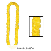 72 Pack Bulk Luau Party Yellow Soft-Twist Poly Leis