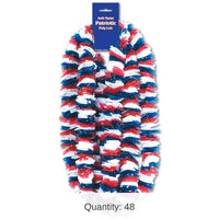 48 Pack Bulk Soft-Twist Patriotic Poly Leis