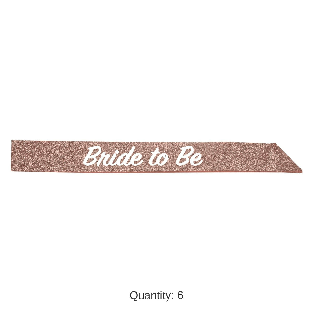 6 Pack Bulk Bachelorette Party Bride To Be Glittered Sash