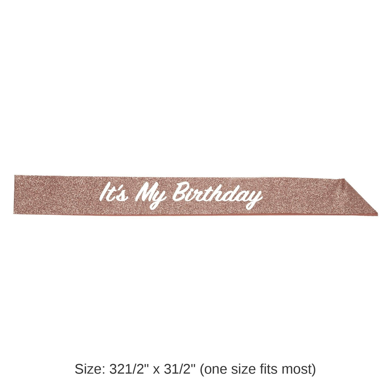 6 Pack Bulk It's My Birthday Party Glittered Sash